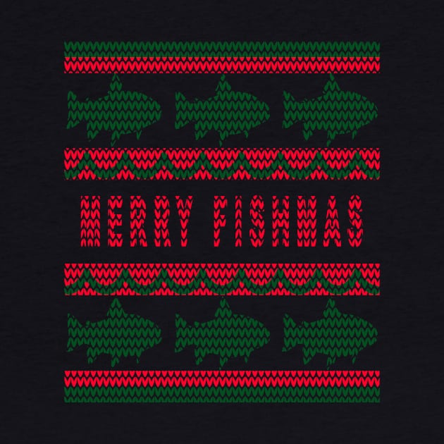 Fishing - Ugly Christmas Sweater Style by Huschild